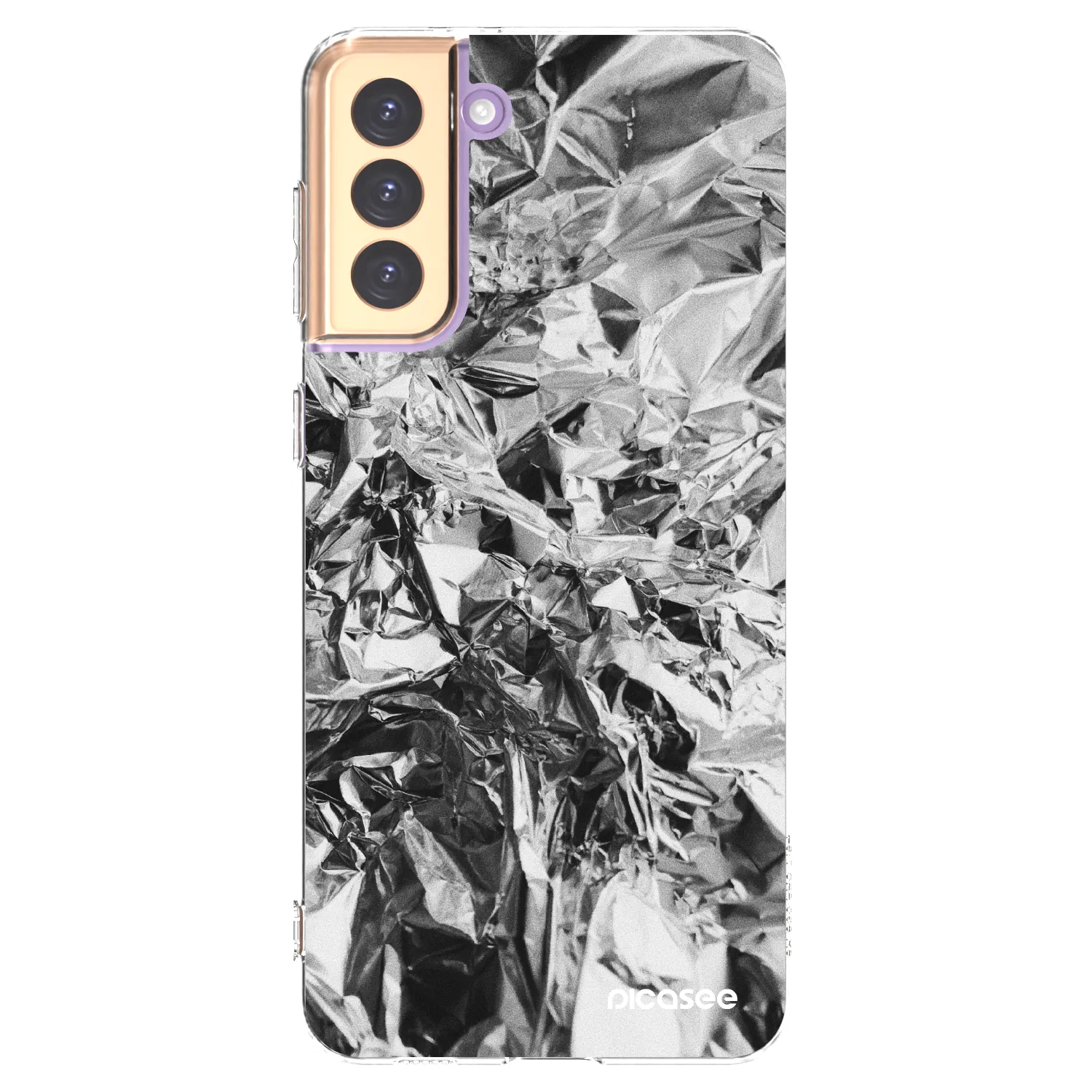 Picasee silikonový průhledný obal pro Samsung Galaxy S21+ 5G G996F - Chrome