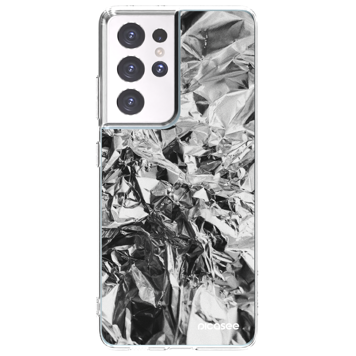 Picasee silikonový průhledný obal pro Samsung Galaxy S21 Ultra 5G G998B - Chrome