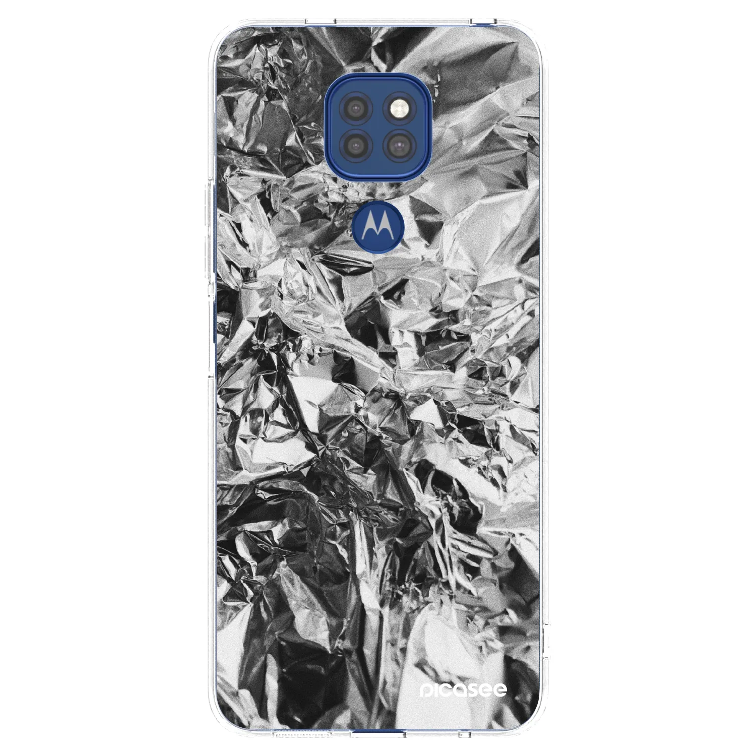 Picasee silikonový průhledný obal pro Motorola Moto G9 Play - Chrome