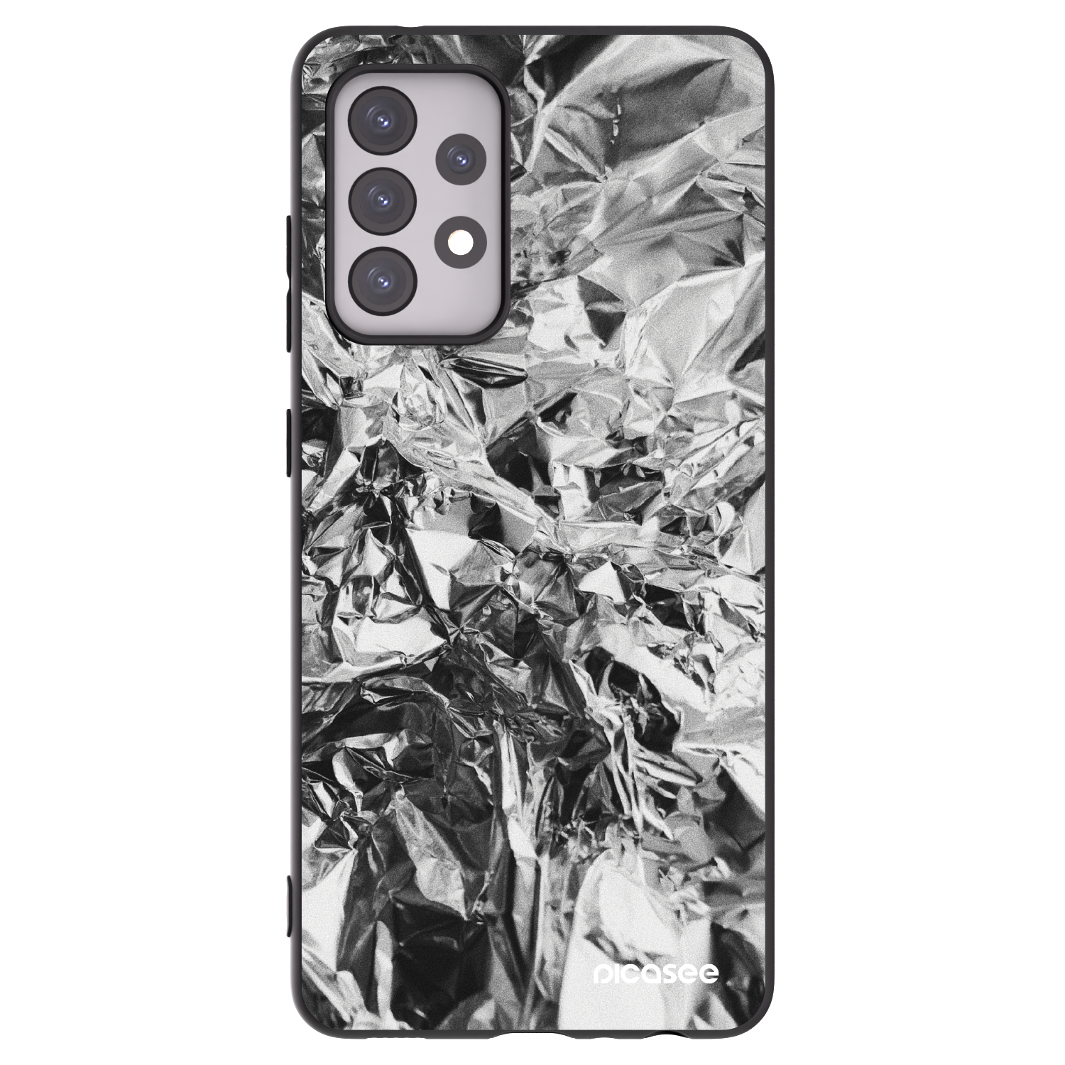 Picasee silikonový černý obal pro Samsung Galaxy A52 5G A525F - Chrome