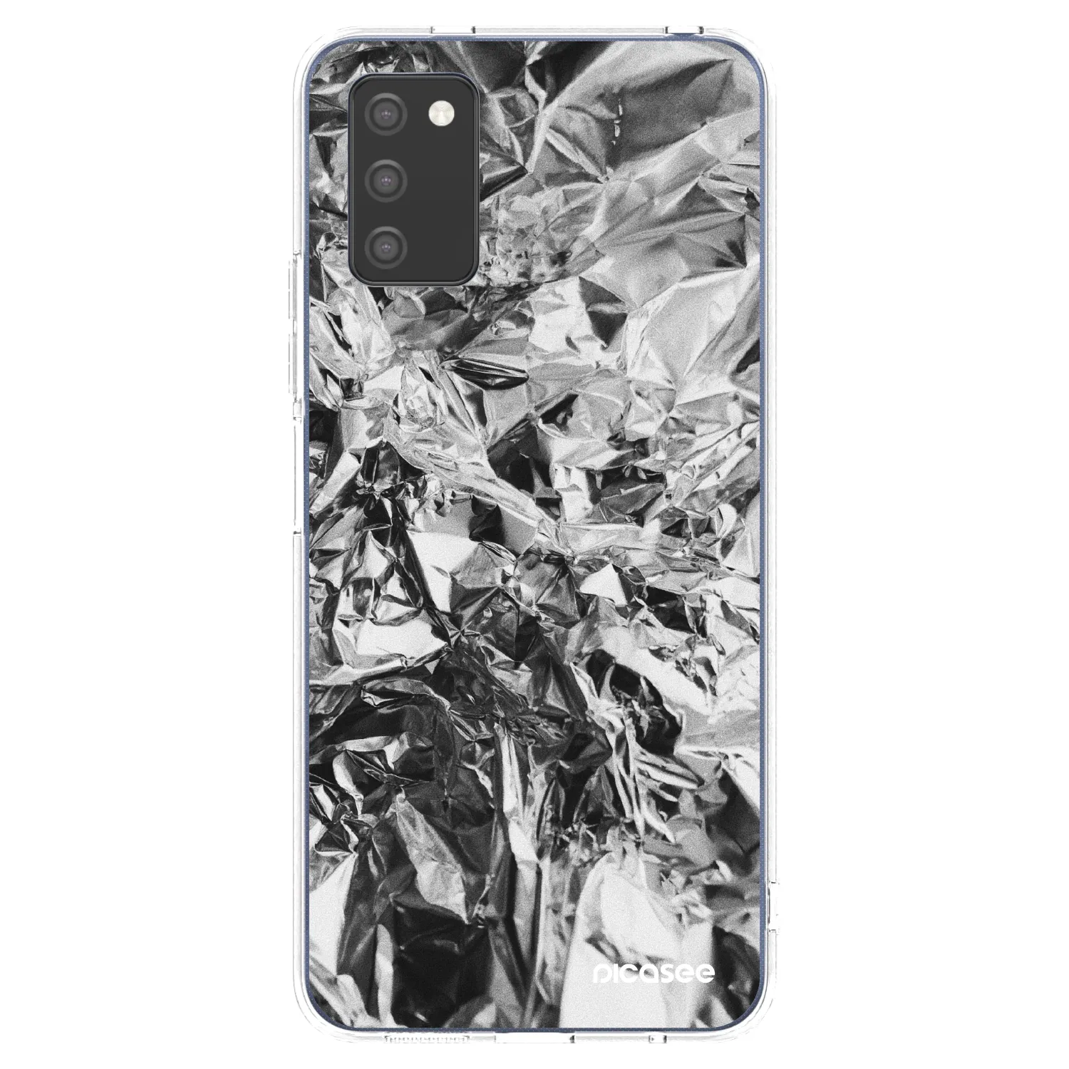 Picasee silikonový průhledný obal pro Samsung Galaxy A02s A025G - Chrome