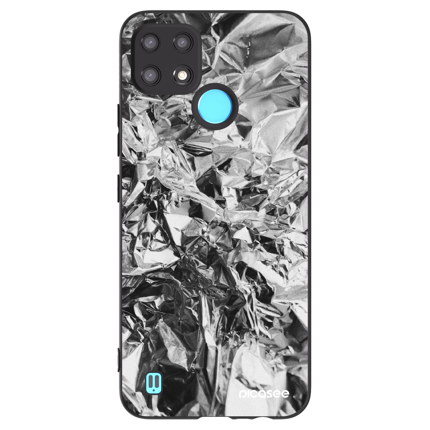 Picasee silikonový černý obal pro Realme C21 - Chrome