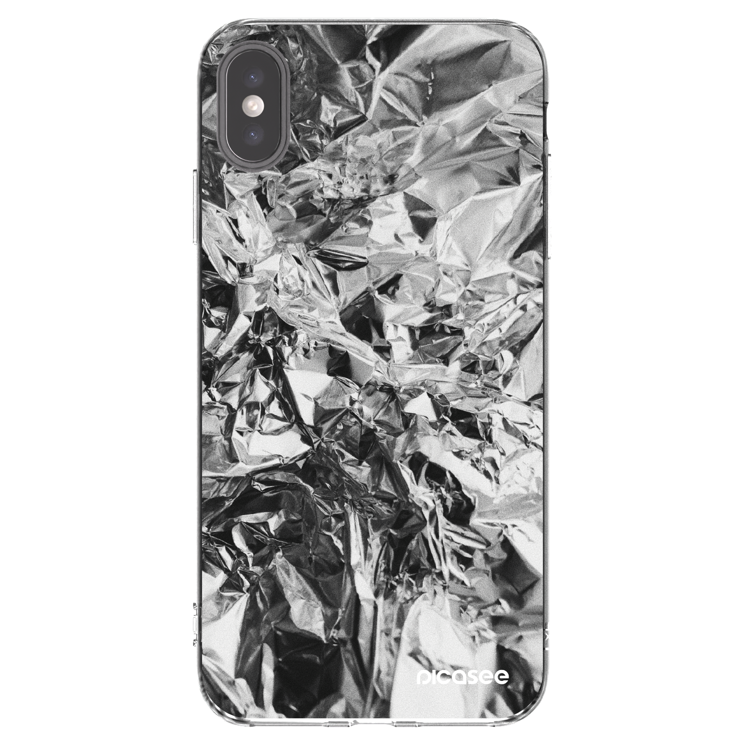Picasee silikonový průhledný obal pro Apple iPhone XS Max - Chrome