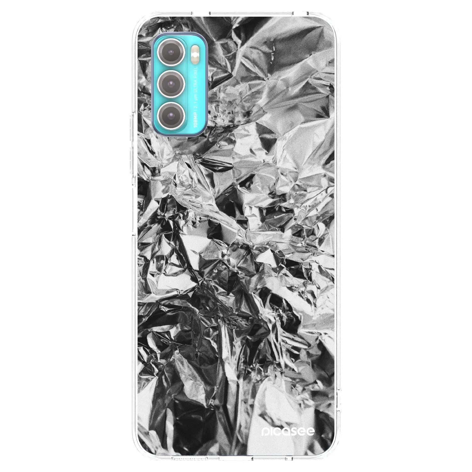 Picasee silikonový průhledný obal pro Motorola Moto G60 - Chrome