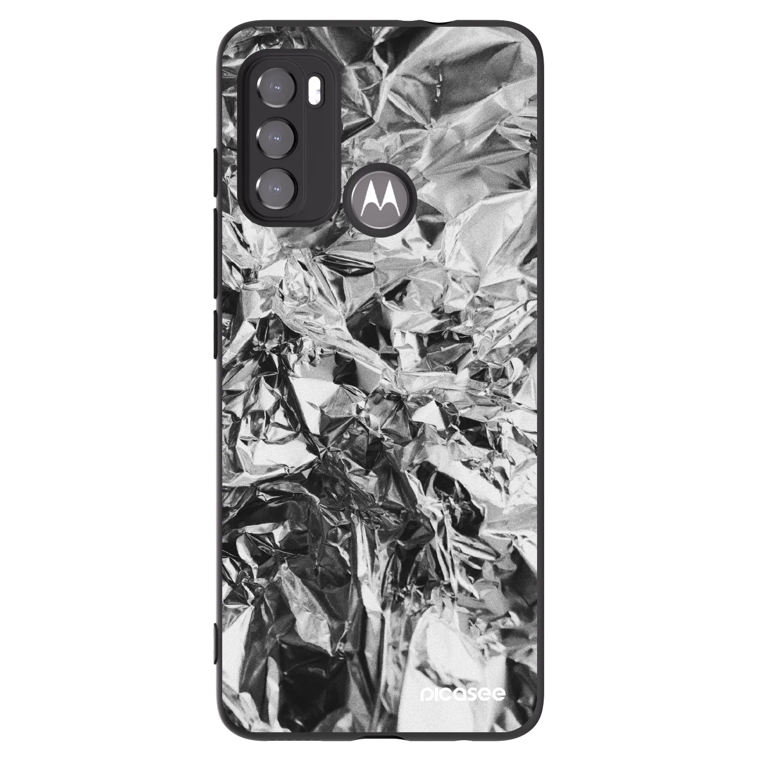Picasee silikonový černý obal pro Motorola Moto G60 - Chrome