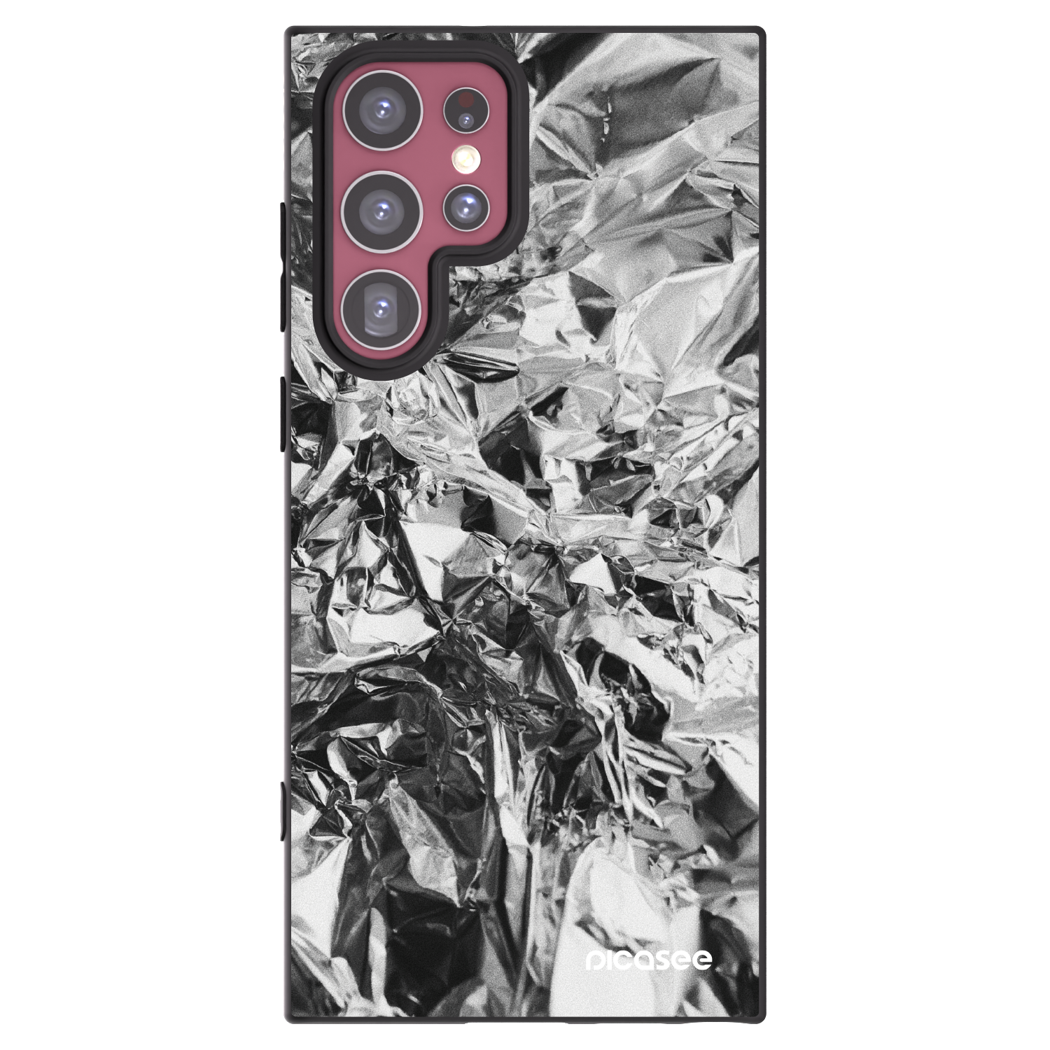 Picasee silikonový černý obal pro Samsung Galaxy S22 Ultra 5G - Chrome