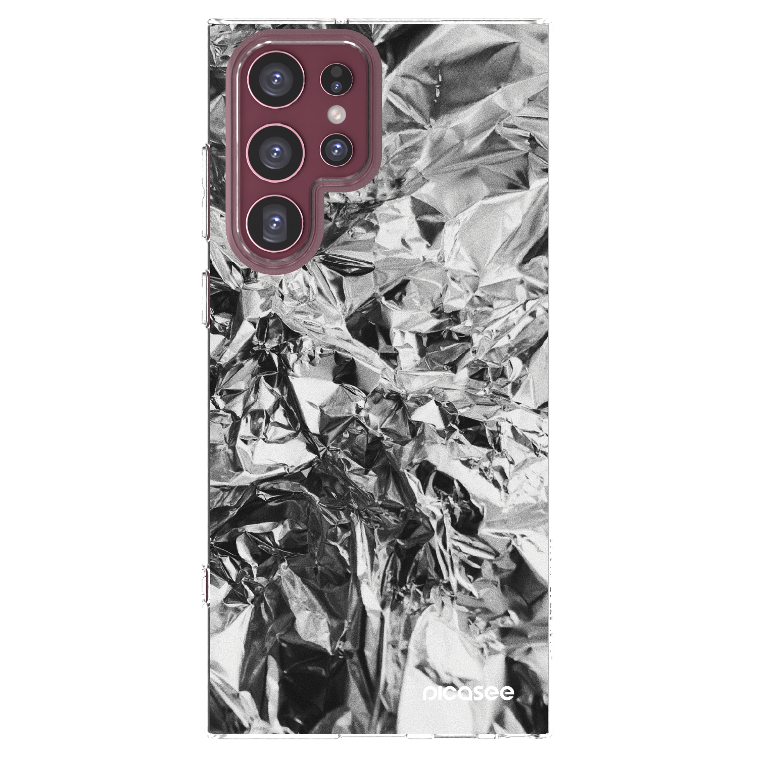 Picasee silikonový průhledný obal pro Samsung Galaxy S22 Ultra 5G - Chrome