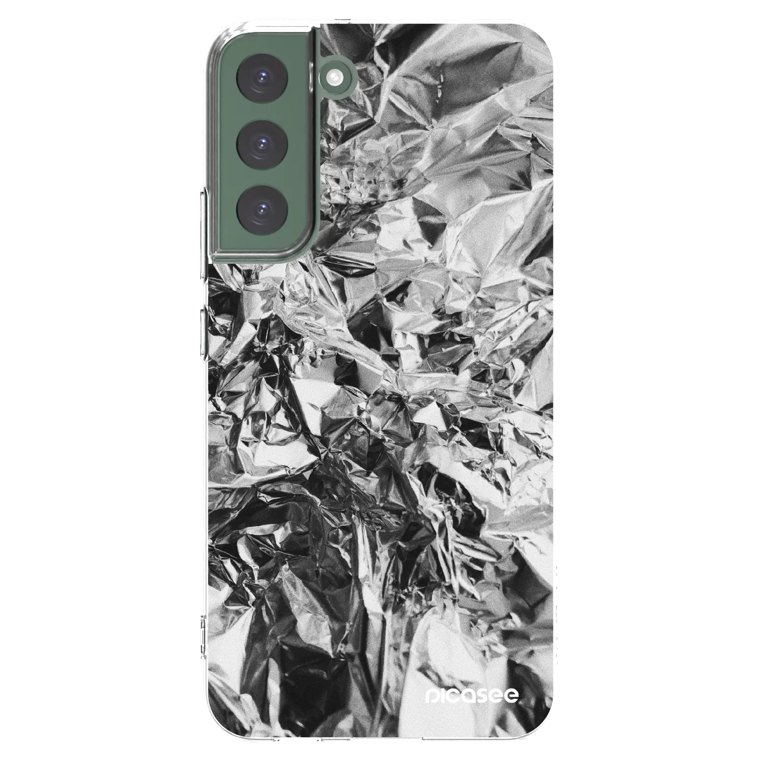 Picasee silikonový průhledný obal pro Samsung Galaxy S22+ 5G - Chrome