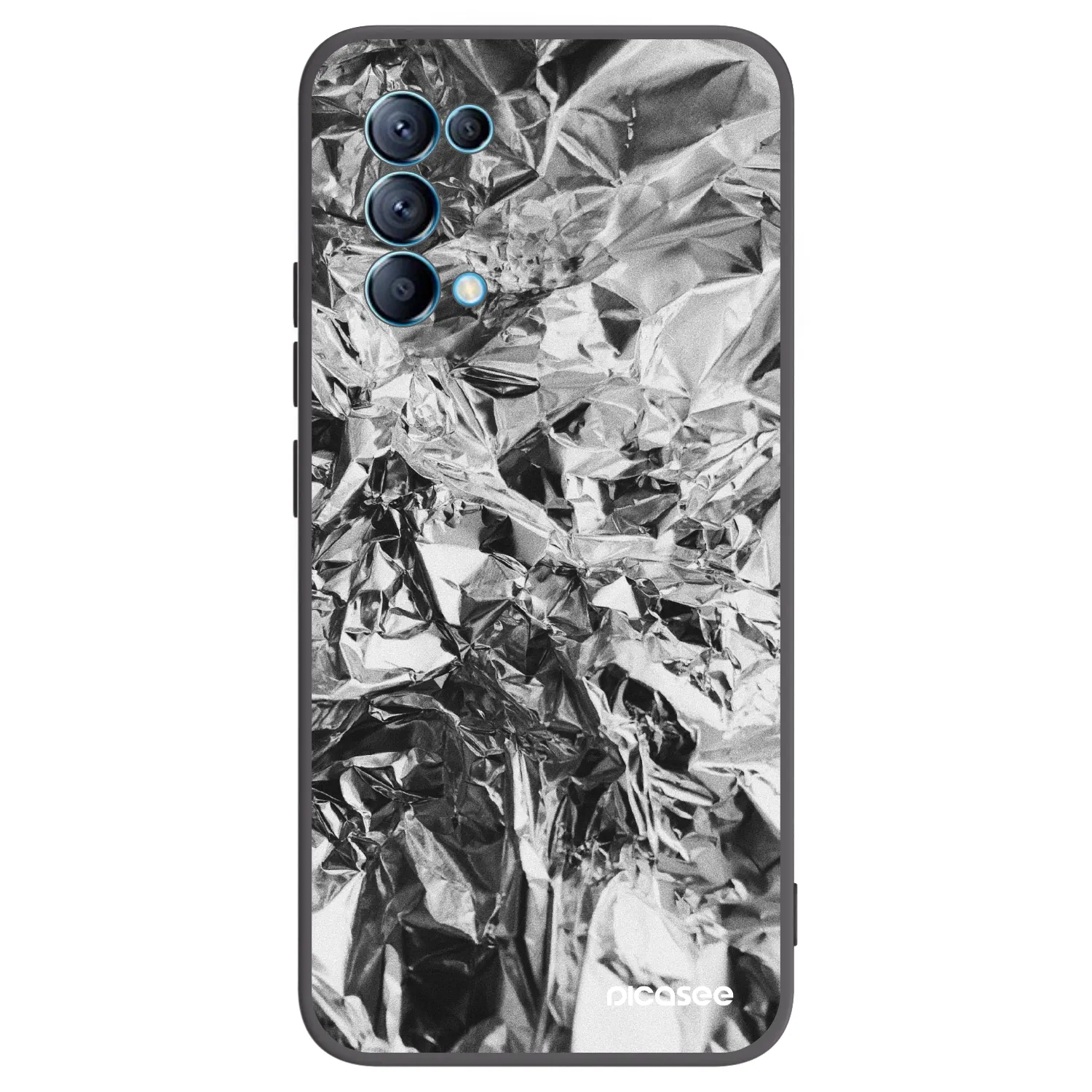 Picasee silikonový černý obal pro OPPO Reno 5 5G - Chrome