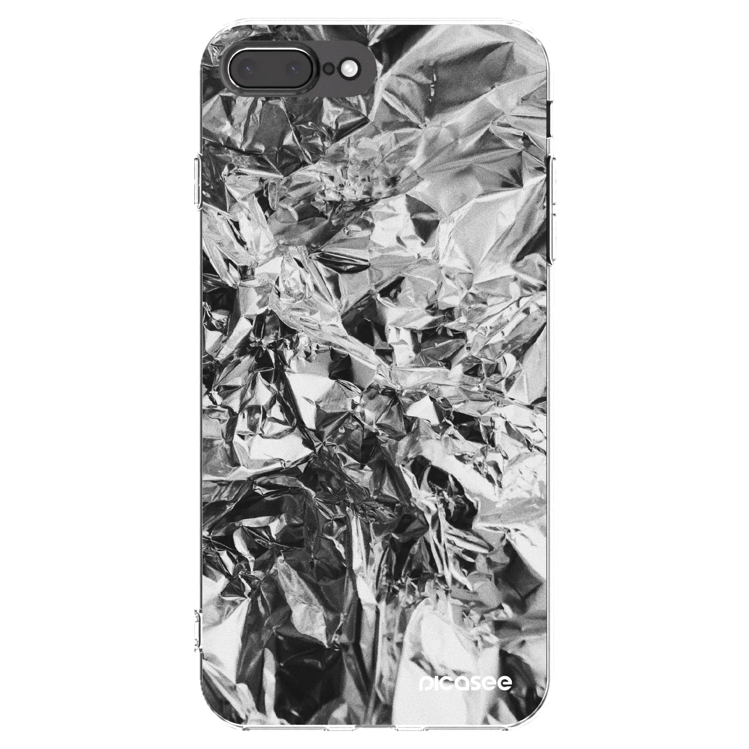 Picasee silikonový průhledný obal pro Apple iPhone 8 Plus - Chrome