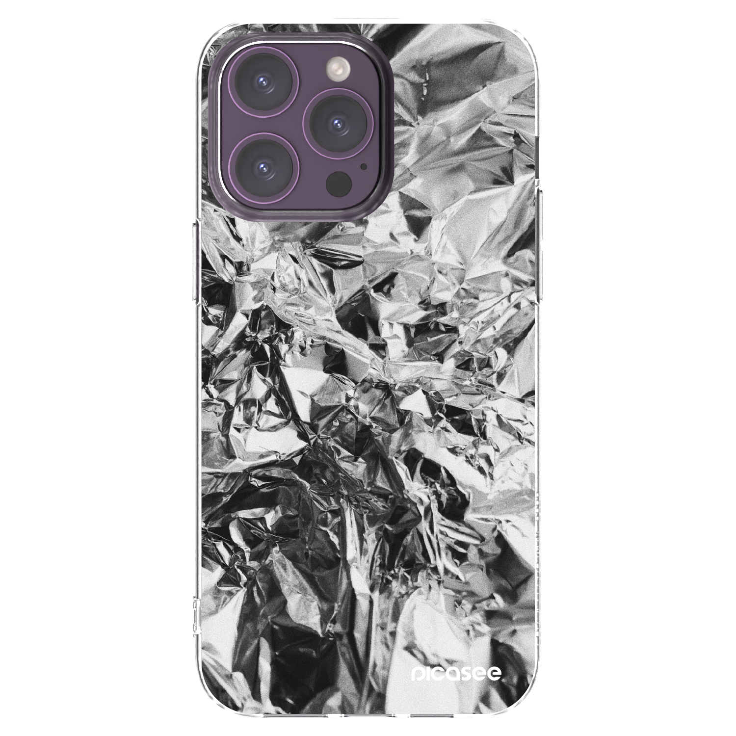 Picasee silikonový průhledný obal pro Apple iPhone 14 Pro Max - Chrome
