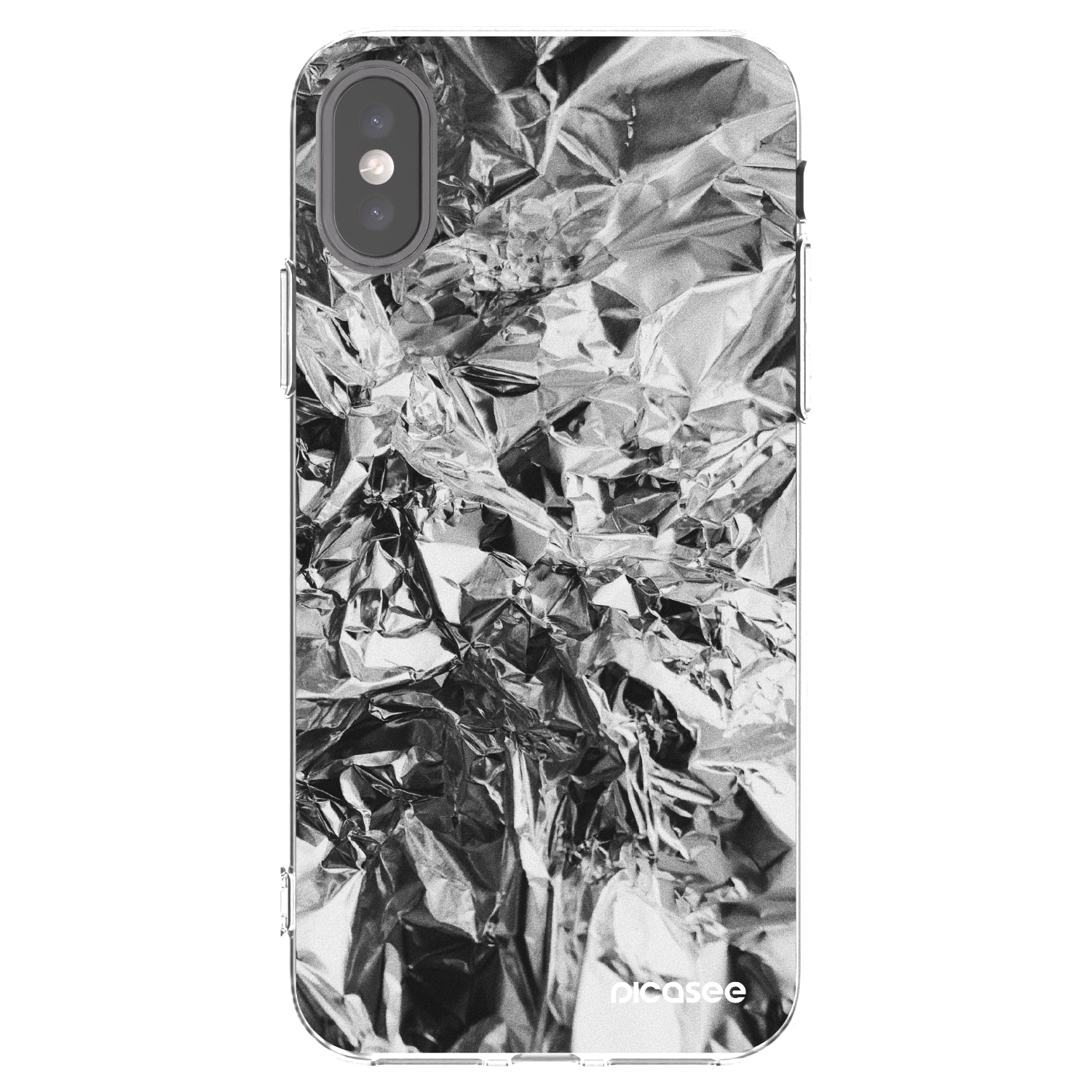 Picasee silikonový průhledný obal pro Apple iPhone X/XS - Chrome