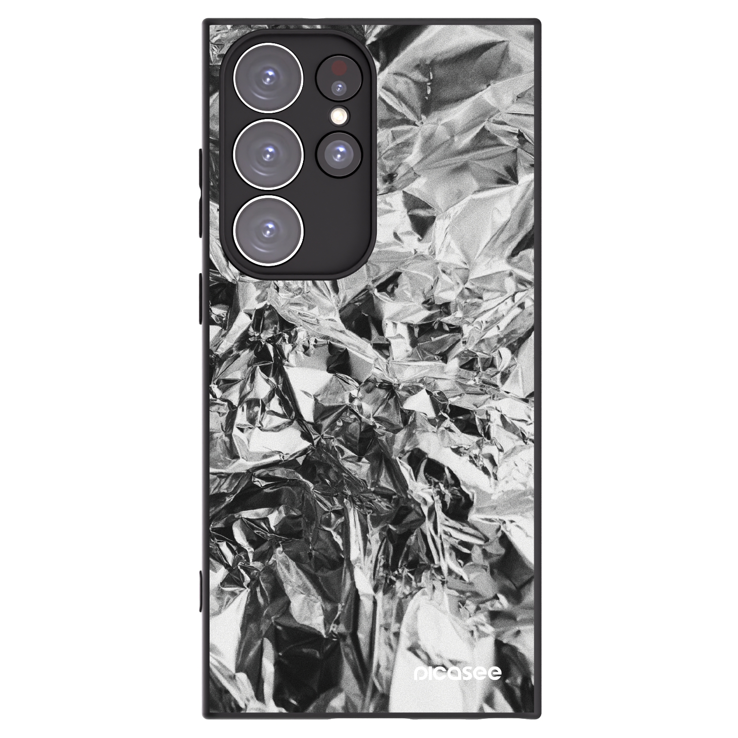 Picasee silikonový černý obal pro Samsung Galaxy S23 Ultra 5G - Chrome