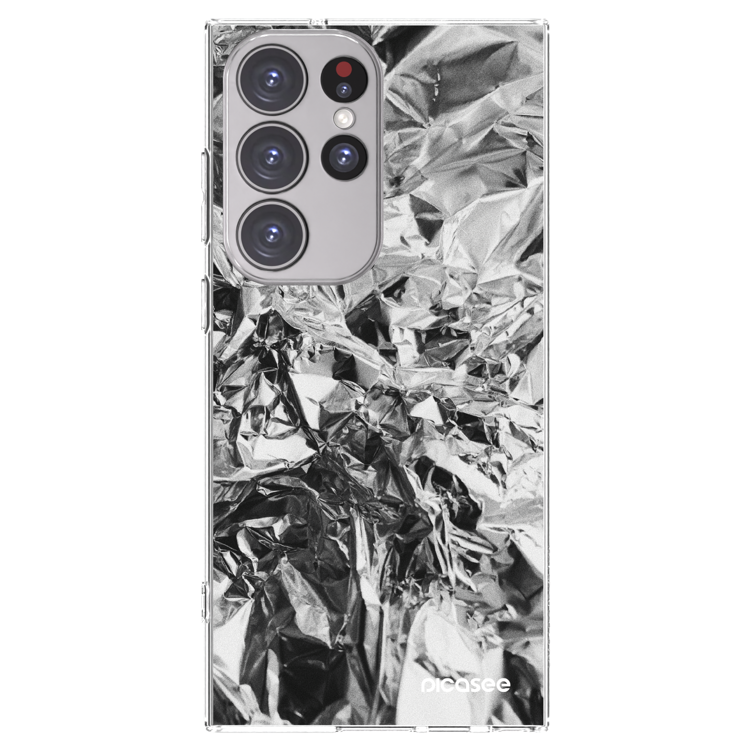 Picasee silikonový průhledný obal pro Samsung Galaxy S23 Ultra 5G - Chrome