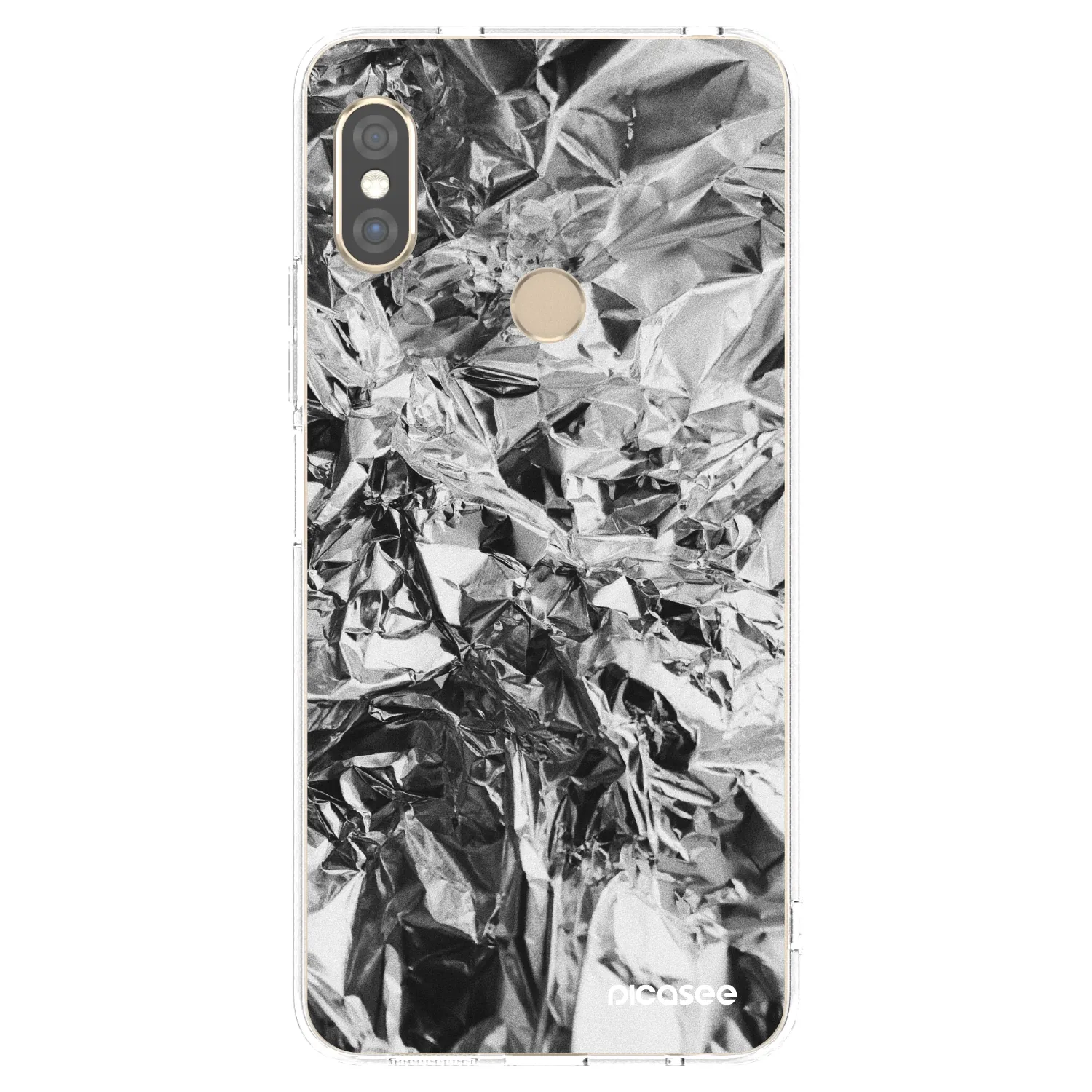 Picasee silikonový průhledný obal pro Xiaomi Redmi Note 5 Global - Chrome