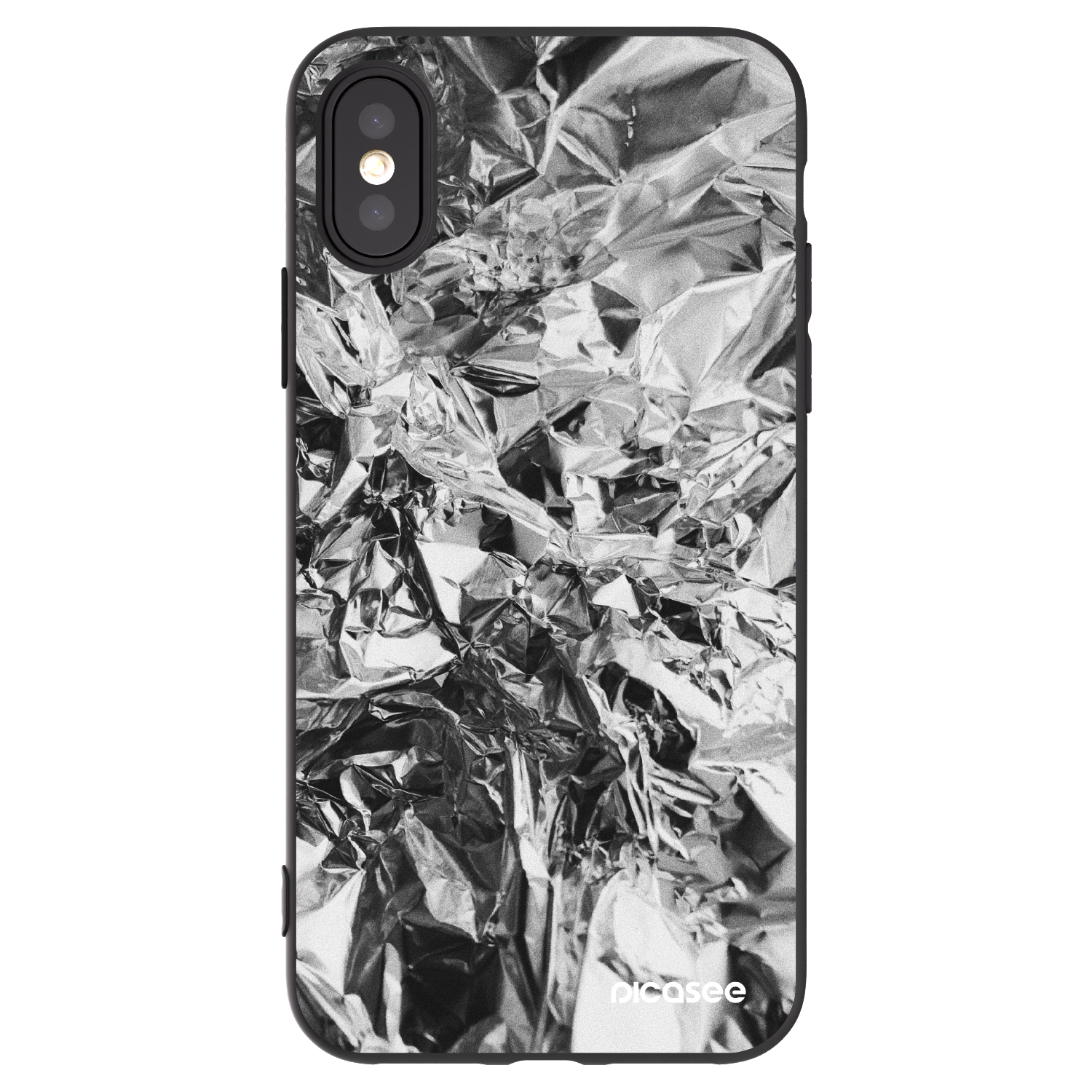 Picasee silikonový černý obal pro Apple iPhone X/XS - Chrome