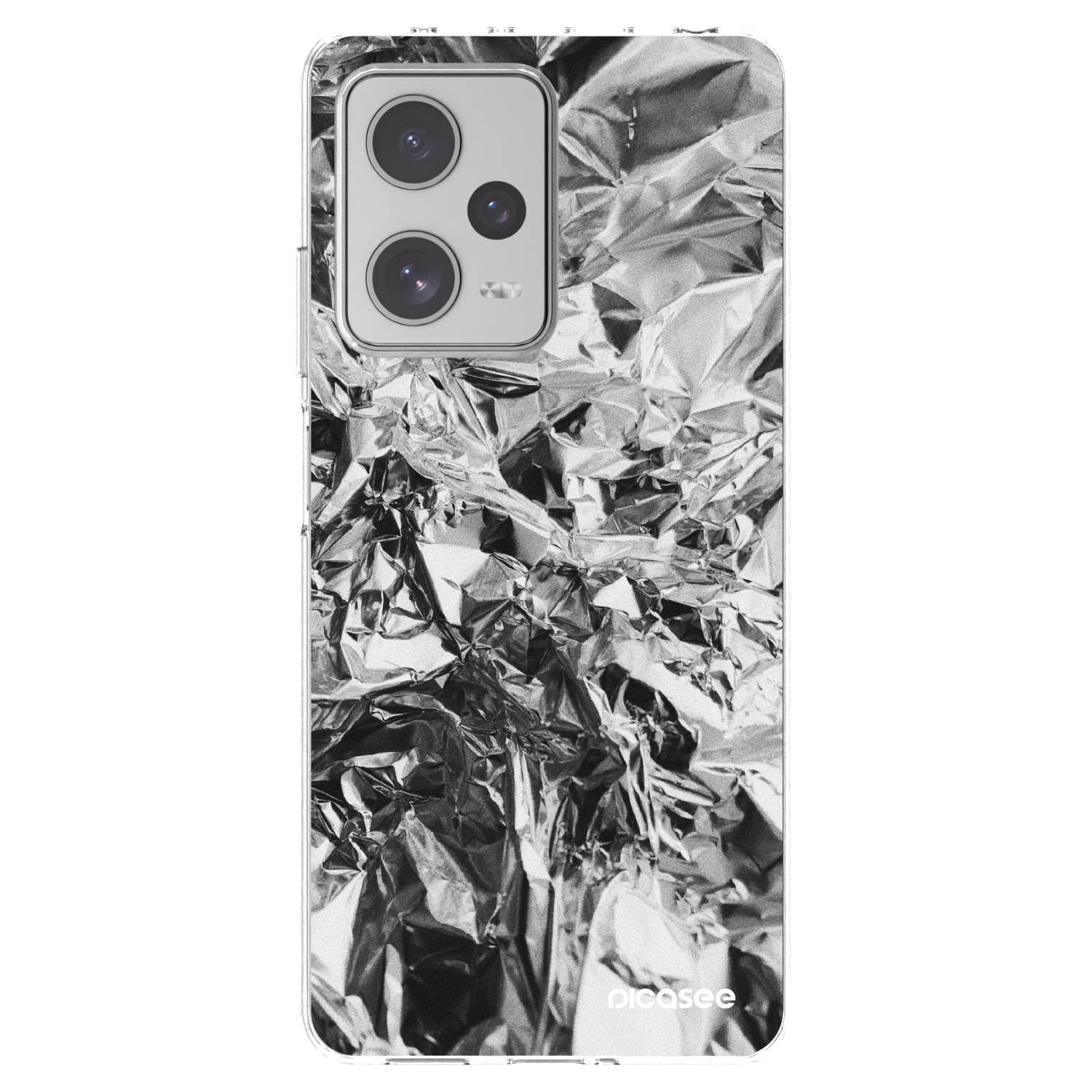 Picasee silikonový průhledný obal pro Xiaomi Redmi Note 12 Pro+ 5G - Chrome