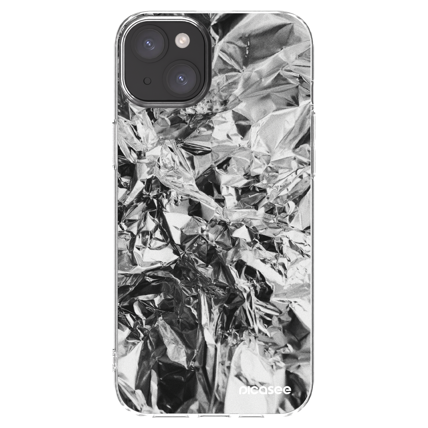 Picasee silikonový průhledný obal pro Apple iPhone 15 Plus - Chrome