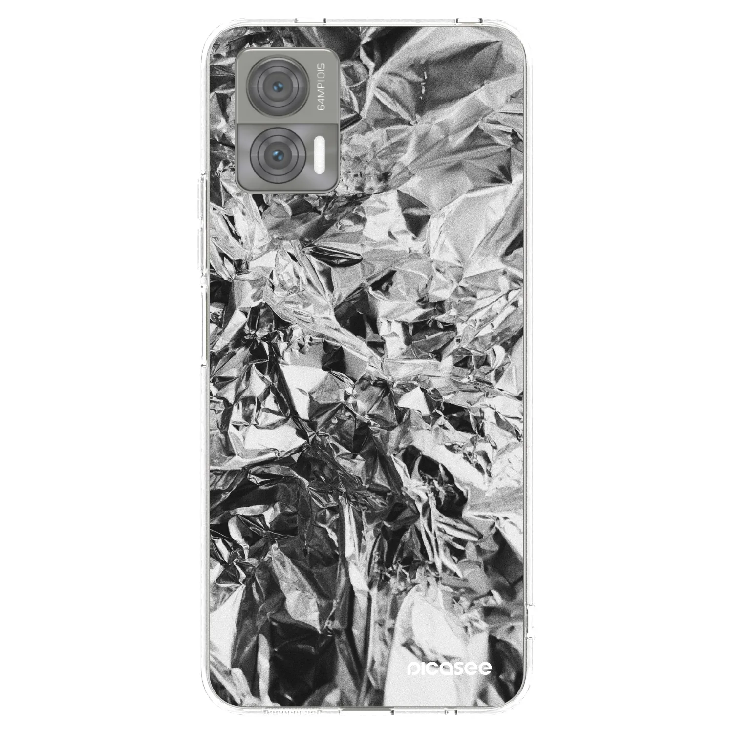 Picasee silikonový průhledný obal pro Motorola Edge 30 Neo - Chrome