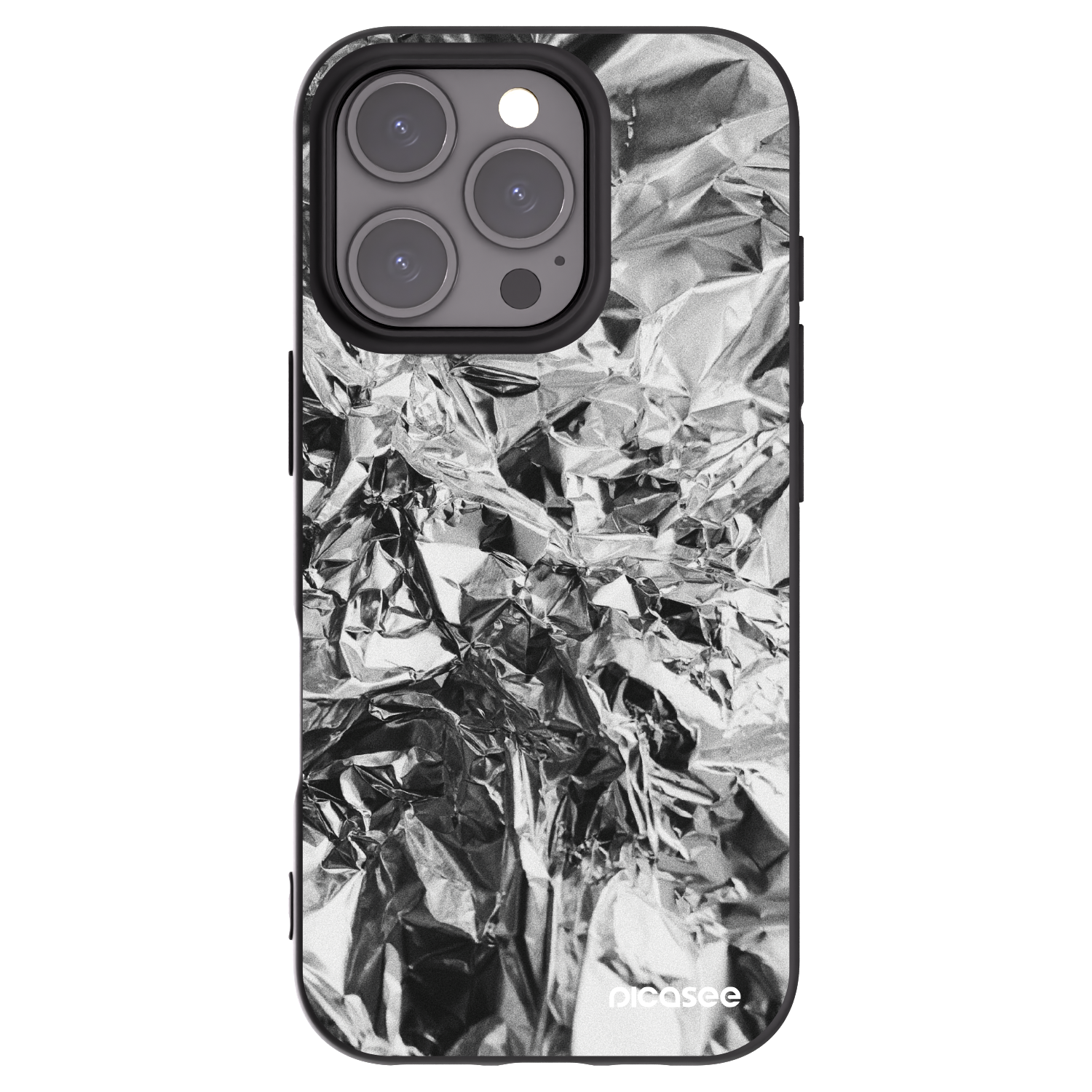 Picasee silikonový černý obal pro Apple iPhone 16 Pro - Chrome