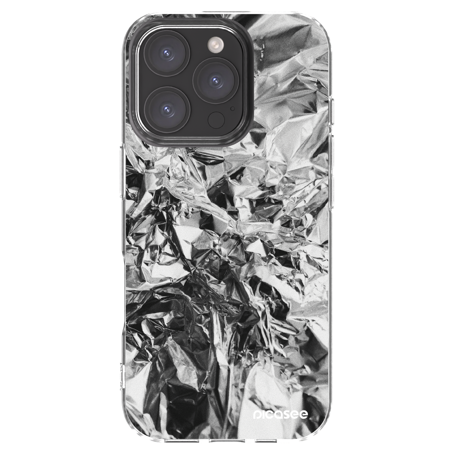 Picasee silikonový průhledný obal pro Apple iPhone 16 Pro - Chrome