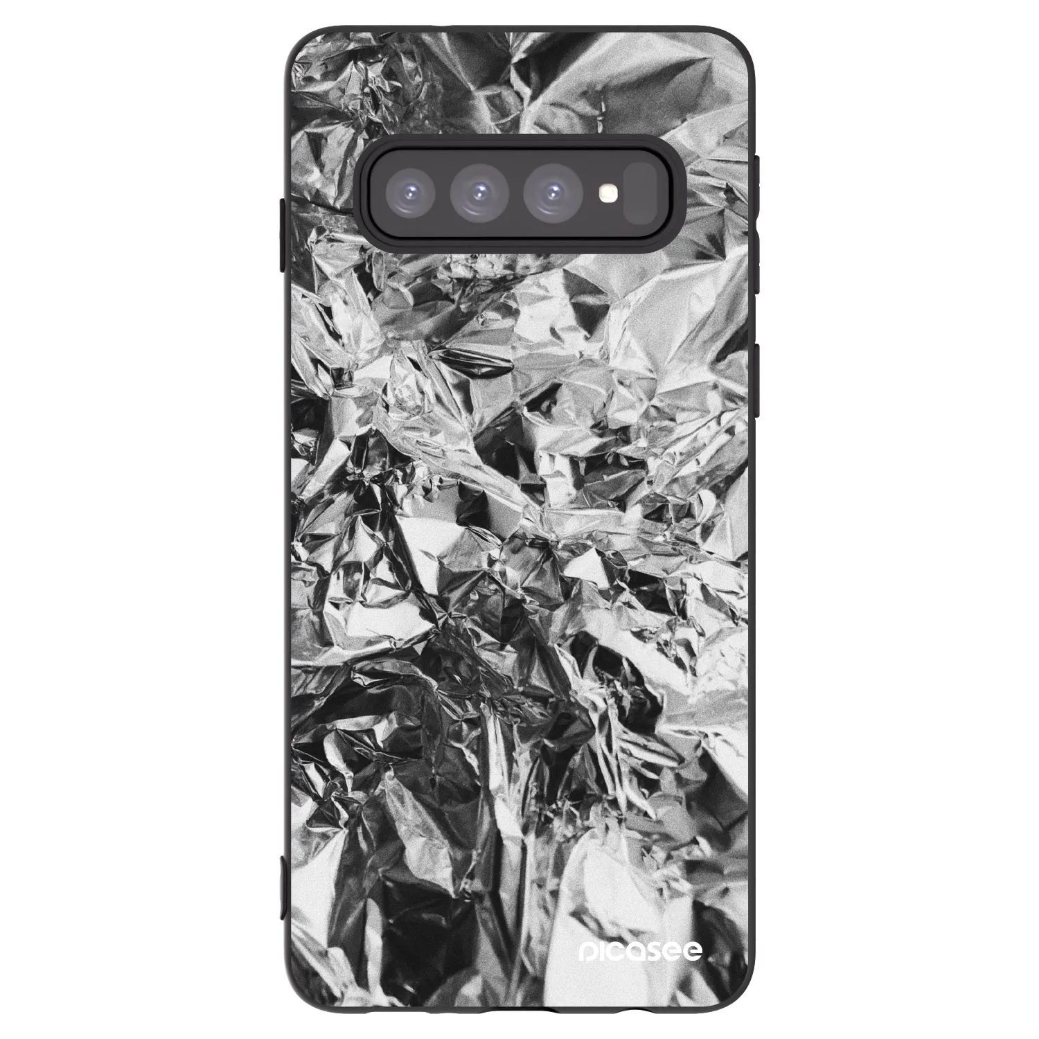 Picasee silikonový černý obal pro Samsung Galaxy S10 G973 - Chrome