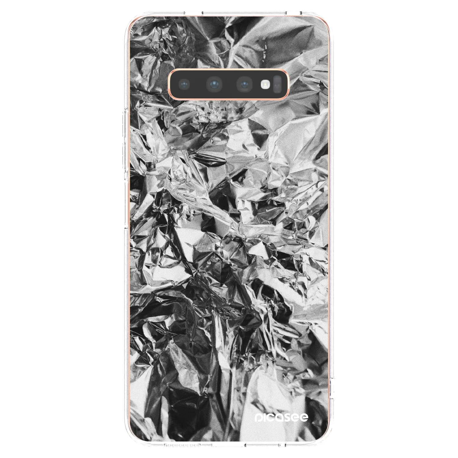 Picasee silikonový průhledný obal pro Samsung Galaxy S10 Plus G975 - Chrome