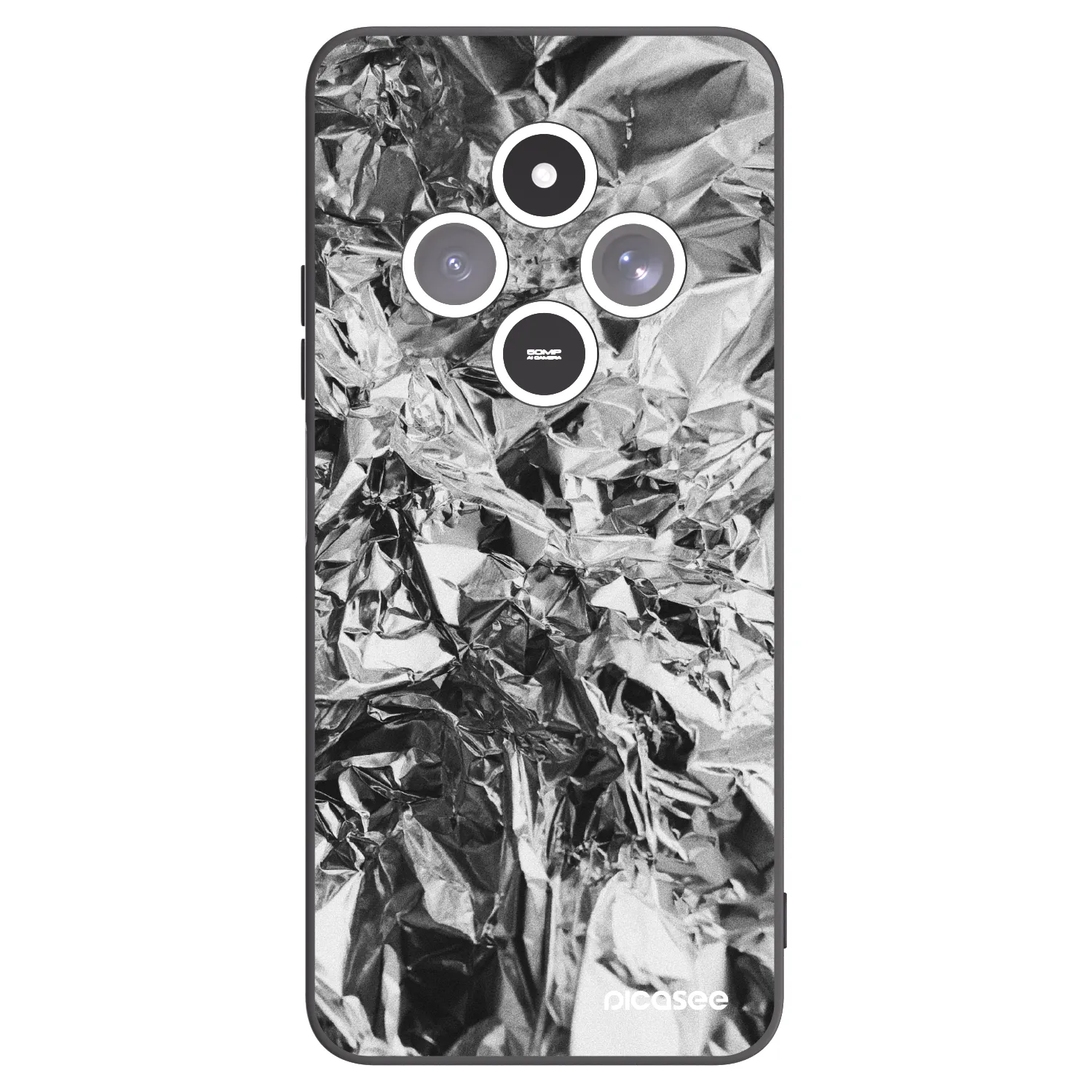 Picasee silikonový černý obal pro Xiaomi Redmi 14C - Chrome