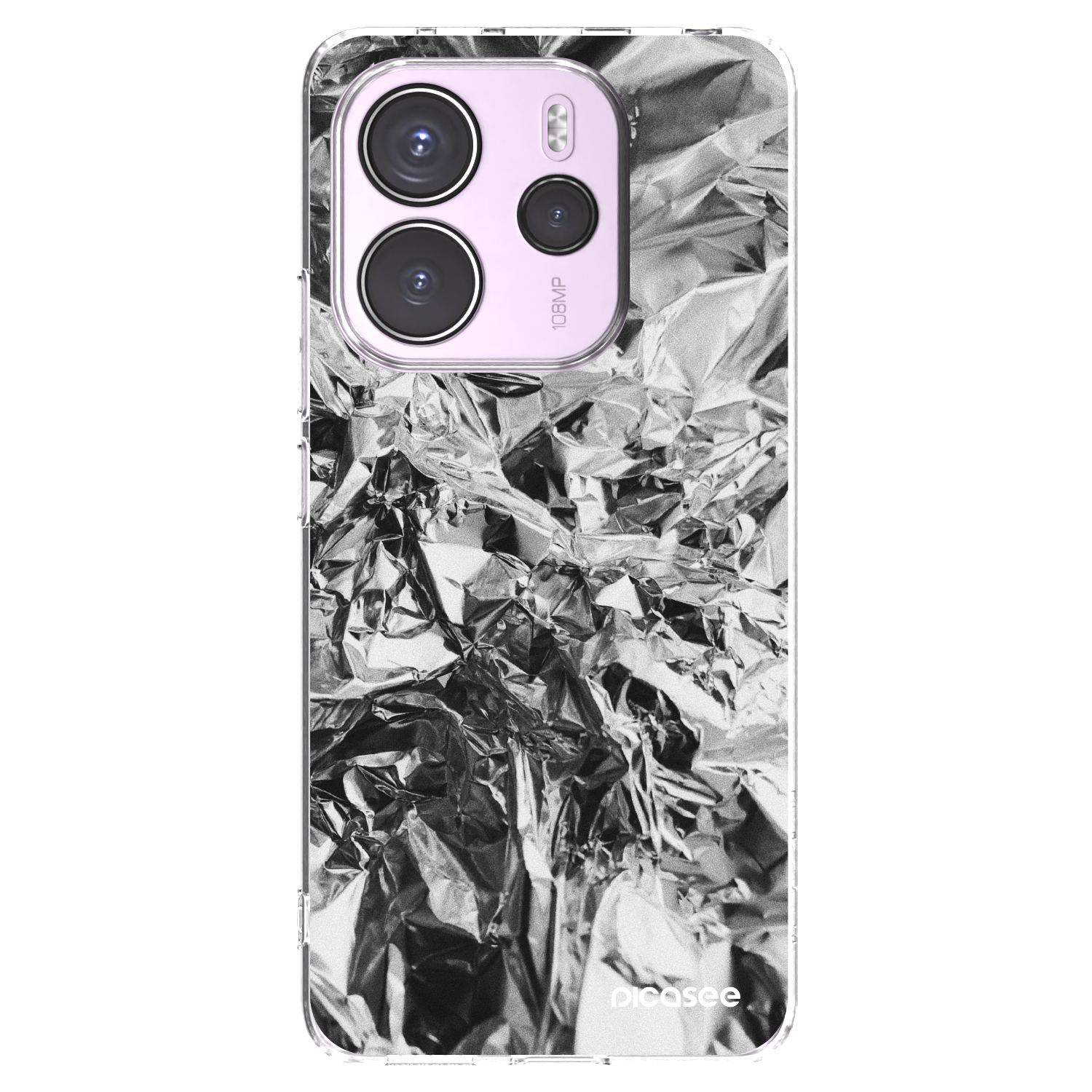 Picasee silikonový průhledný obal pro Xiaomi Redmi Note 14 4G - Chrome