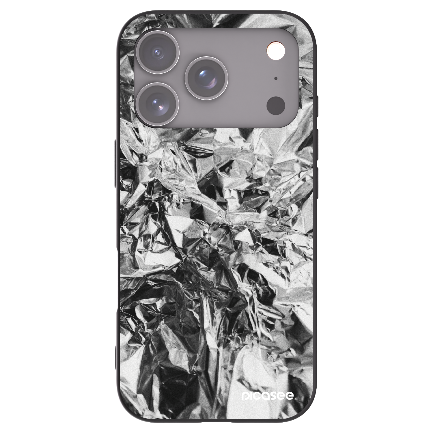 Picasee silikonový černý obal pro Apple iPhone 17 Pro - Chrome