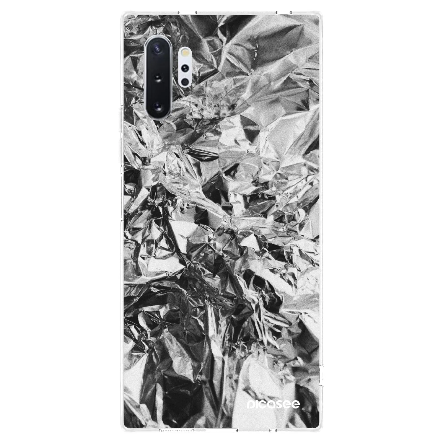 Picasee silikonový průhledný obal pro Samsung Galaxy Note 10+ N975F - Chrome