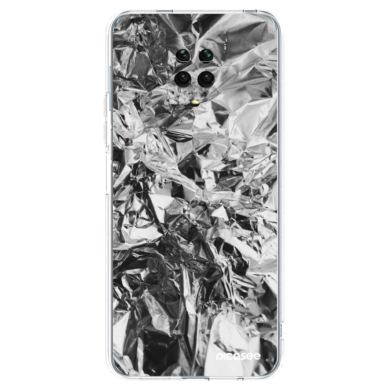 Picasee silikonový průhledný obal pro Xiaomi Redmi Note 9 Pro - Chrome