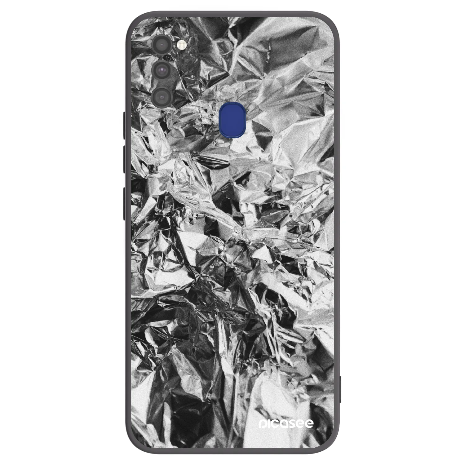 Picasee silikonový černý obal pro Samsung Galaxy M21 M215F - Chrome