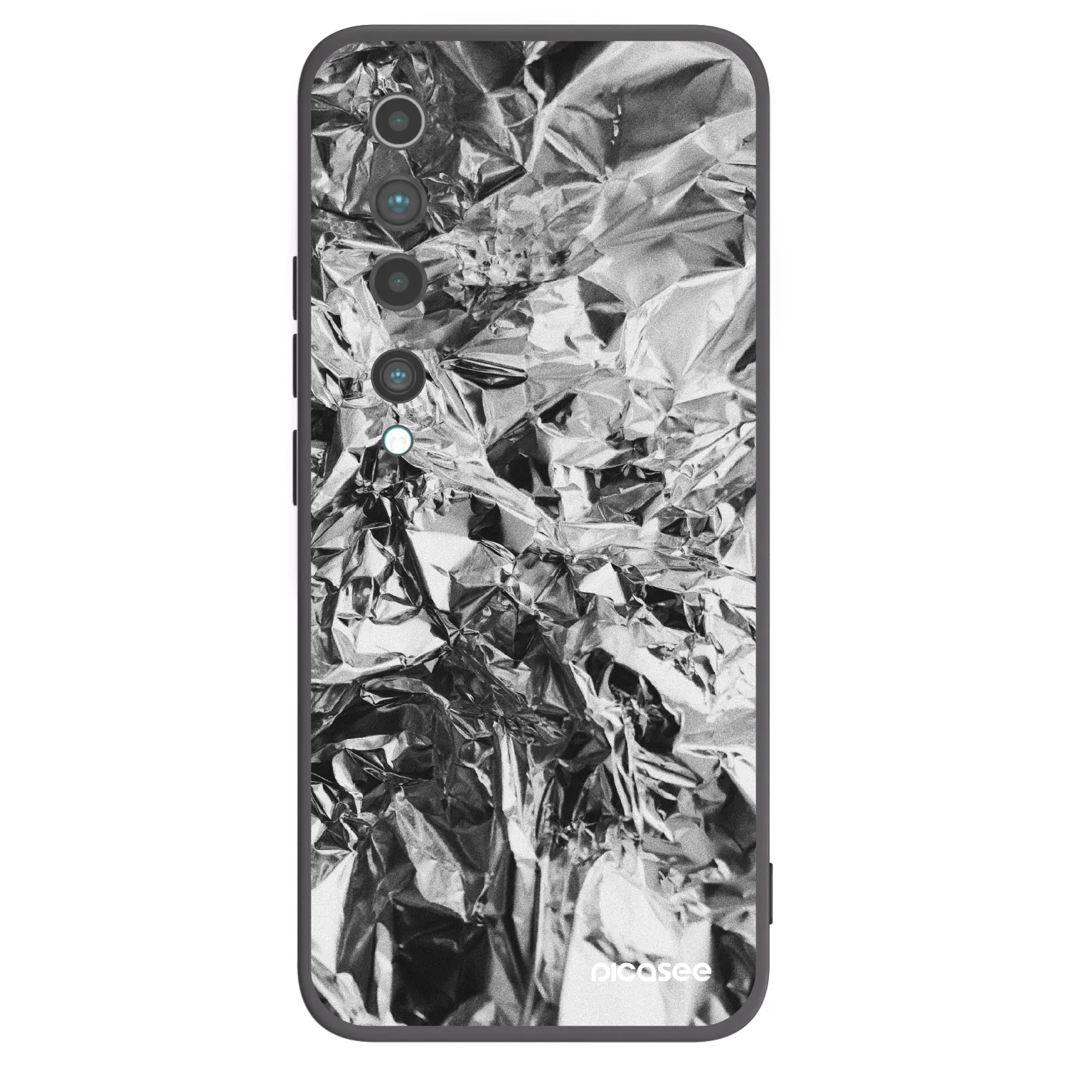 Picasee silikonový černý obal pro Xiaomi Mi 10 - Chrome