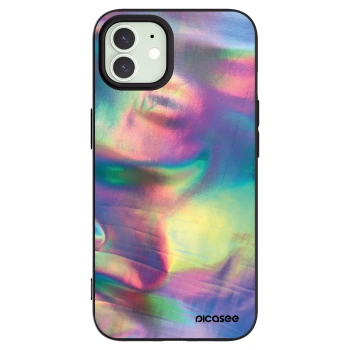 Picasee silikonový černý obal pro Apple iPhone 12 - Holo