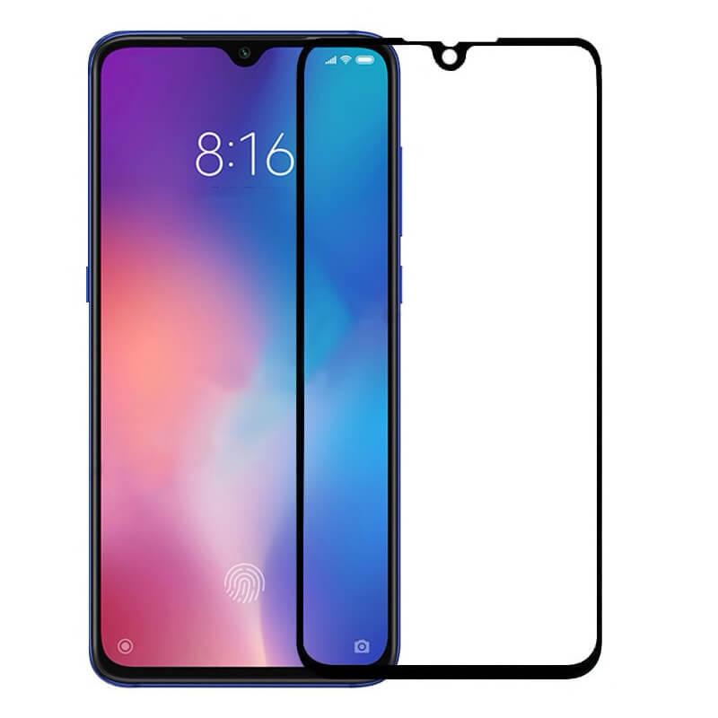 3x Picasee 3D tvrzené sklo s rámečkem pro Xiaomi Mi 9 SE - černé - 2+1 zdarma