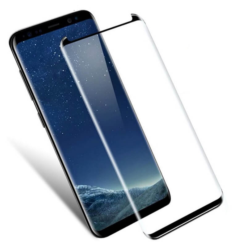 3x Picasee 3D zahnuté ochranné sklo pro Samsung Galaxy S9 G960F - černé - 2+1 zdarma