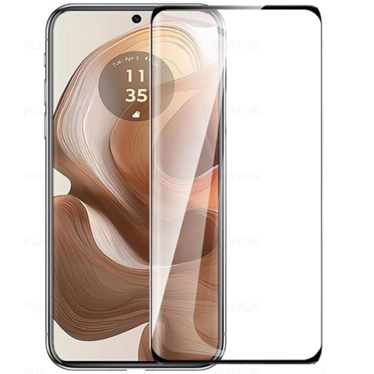 3x Picasee 3D tvrzené sklo s rámečkem pro Motorola Edge 50 Neo - černé - 2+1 zdarma