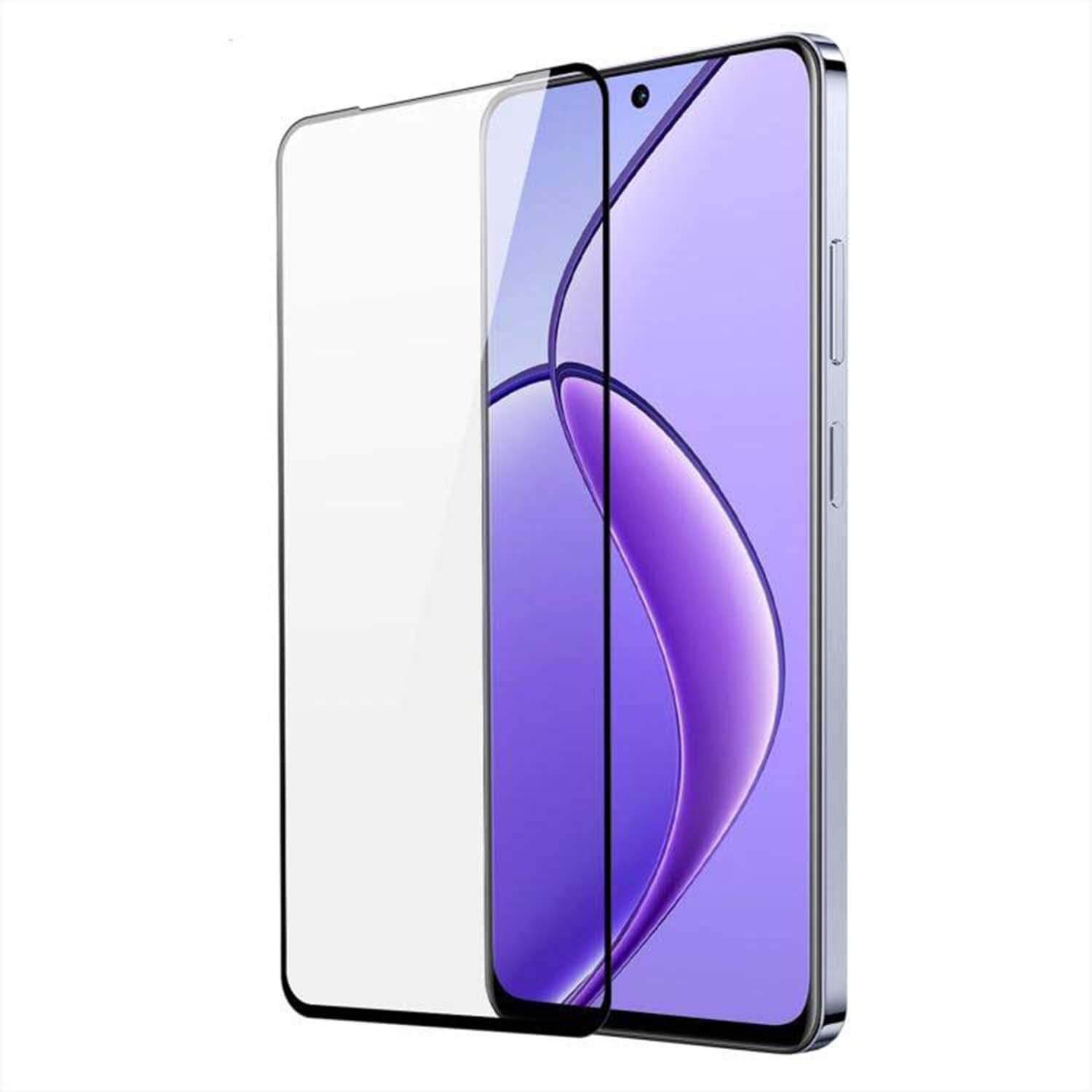 3x Picasee 3D tvrzené sklo s rámečkem pro Xiaomi Poco C75 - černé - 2+1 zdarma