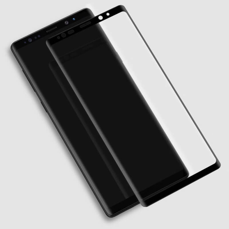3x 3D Zahnuté Ochranné Sklo Pro Samsung Galaxy Note 9 N960F - černé - 2+1 Zdarma