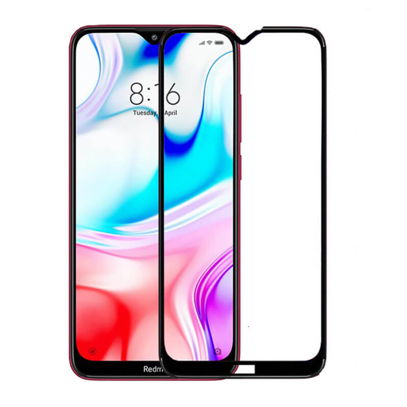 Picasee 3D ochranné tvrzené sklo s rámečkem pro Xiaomi Redmi Note 8T - černé