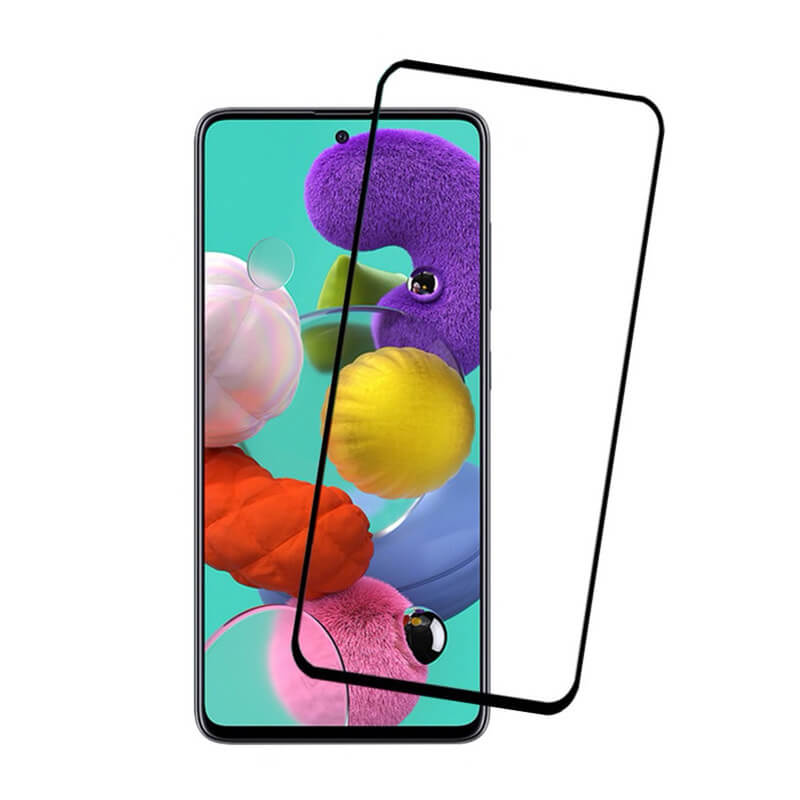 3x 3D Tvrzené Sklo S Rámečkem Pro Samsung Galaxy A51 A515F - černé - 2+1 Zdarma