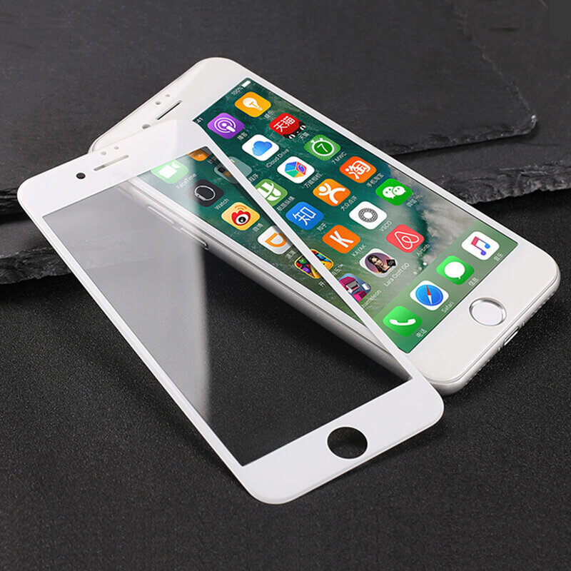 Picasee 3D ochranné tvrzené sklo s rámečkem pro Apple iPhone 7 Plus - bílé