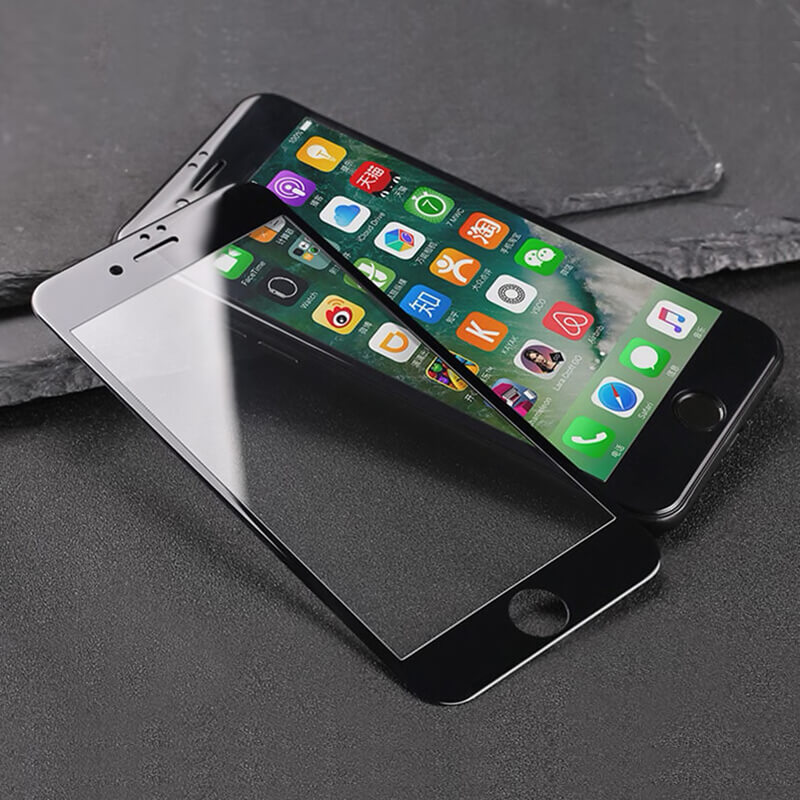 3D Ochranné Tvrzené Sklo S Rámečkem Pro Apple IPhone 8 Plus - černé