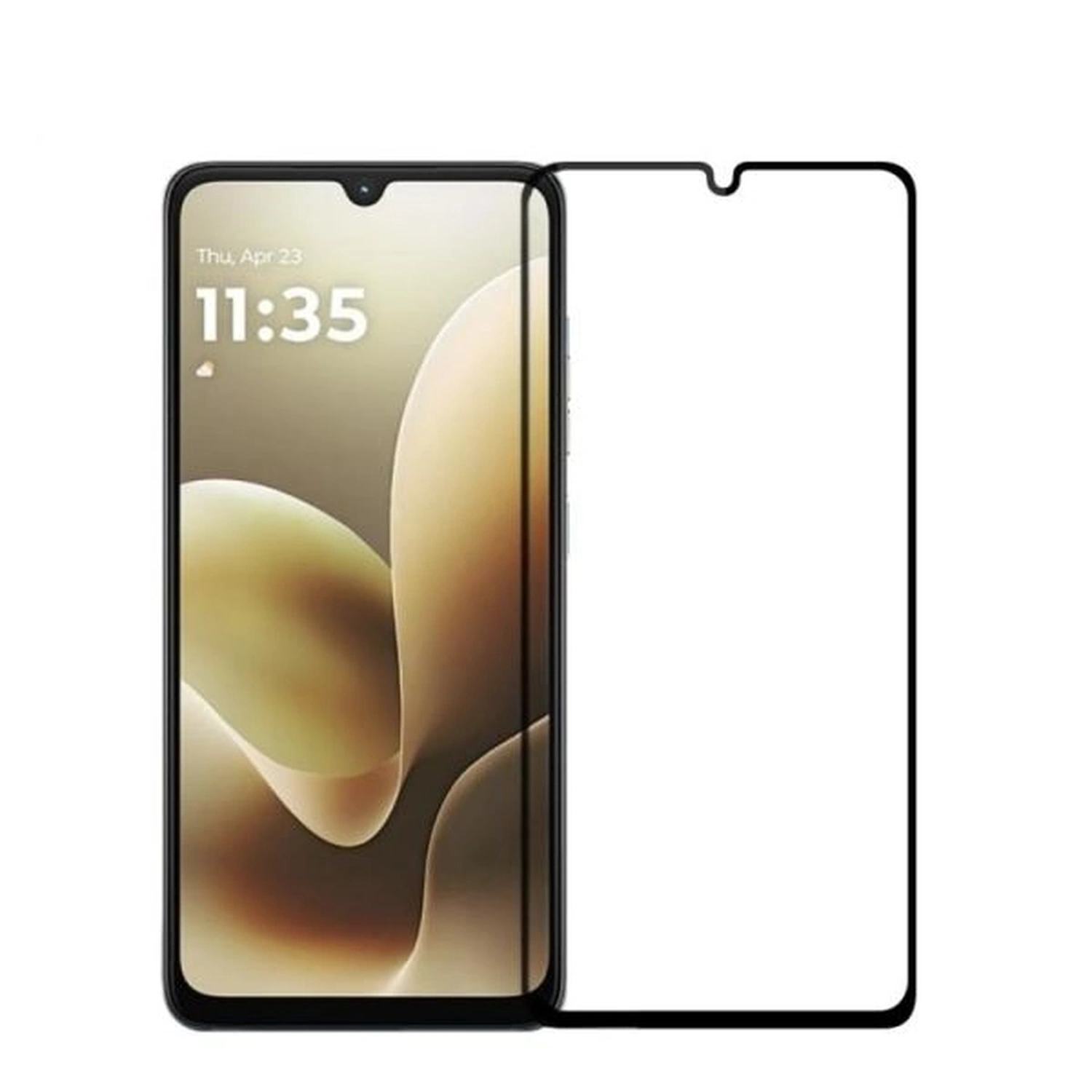 Picasee 3D ochranné tvrzené sklo s rámečkem pro Motorola Moto G06 - černé