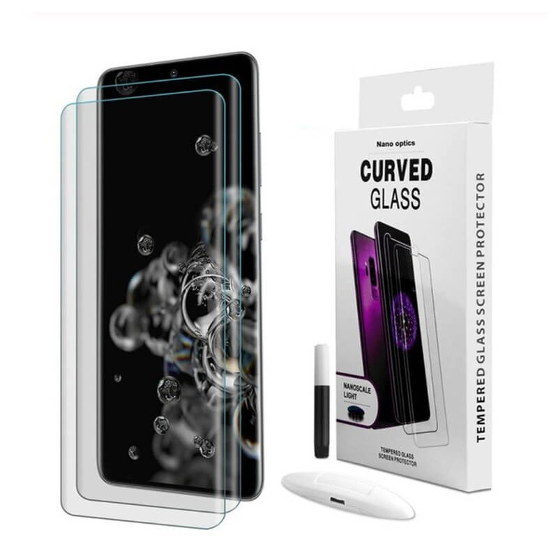 3x Picasee 3D UV ochranné sklo pro Samsung Galaxy S20 Ultra 5G G988F - 2+1 zdarma