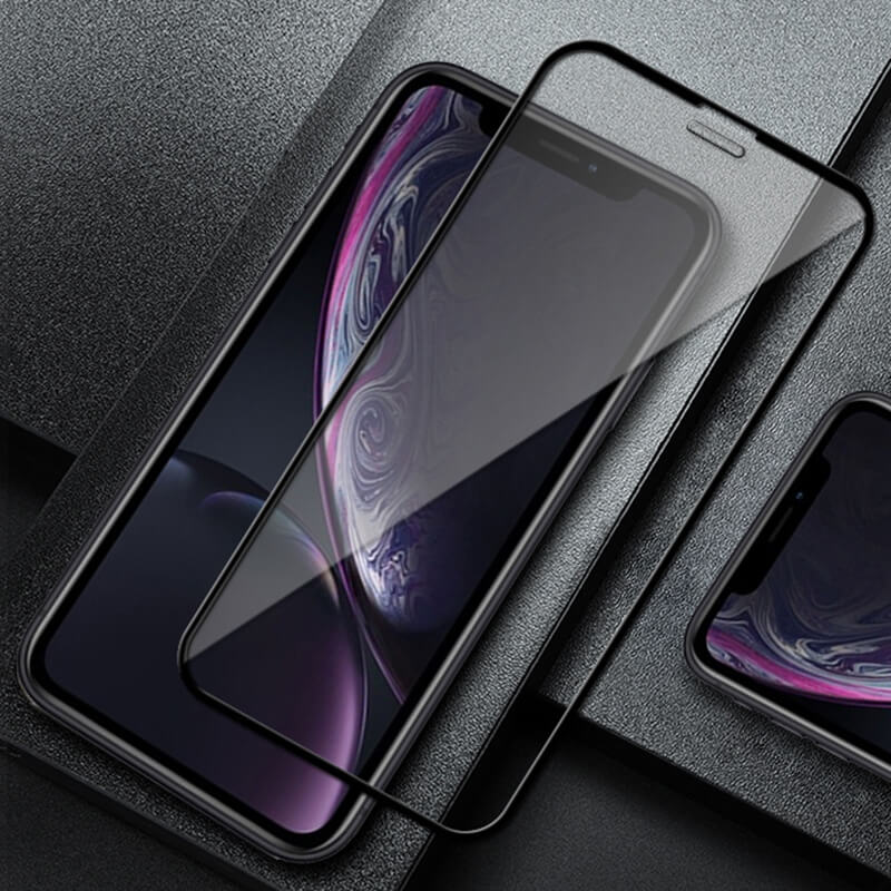 3x Picasee 3D tvrzené sklo s rámečkem pro Apple iPhone 11 - černé - 2+1 zdarma