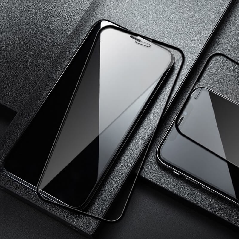3x 3D Tvrzené Sklo S Rámečkem Pro Apple IPhone 11 Pro Max - černé - 2+1 Zdarma