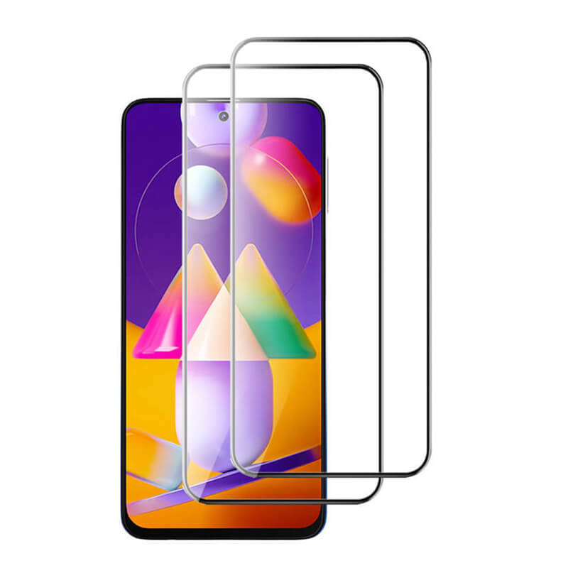 3x Picasee 3D tvrzené sklo s rámečkem pro Samsung Galaxy M31s - černé - 2+1 zdarma