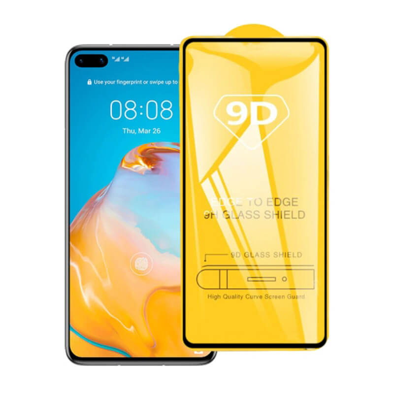 3D Ochranné Tvrzené Sklo S Rámečkem Pro Huawei P40 - černé